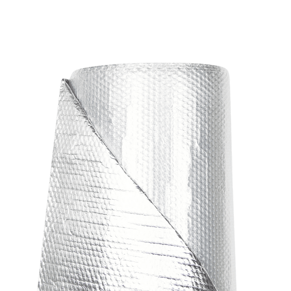 Eristyskalvo rullalla 150cm x 50m x 2,7mm (Metallisoitu PET + kuplakalvo)